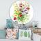 Designart - Colorful Wildflowers In Nature - Farmhouse Metal Circle Wall Art